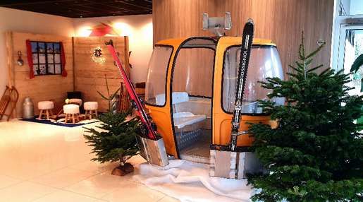espace deco bois et cabine poma en location